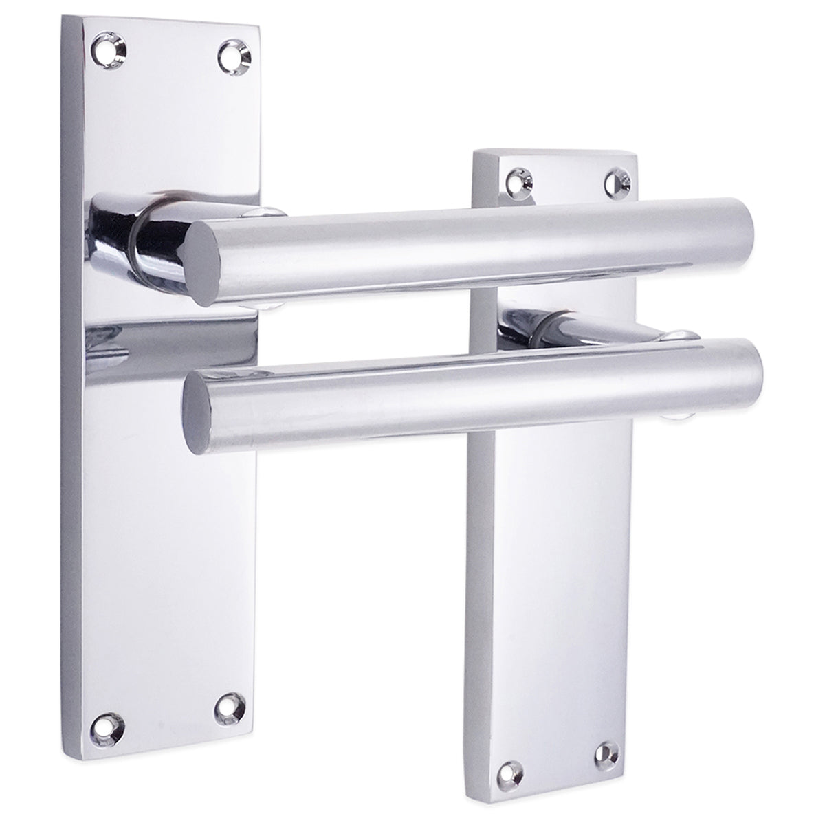 JURA LEVER ON BACKPLATE LATCH 62x42x155 PCP by Spira Brass
