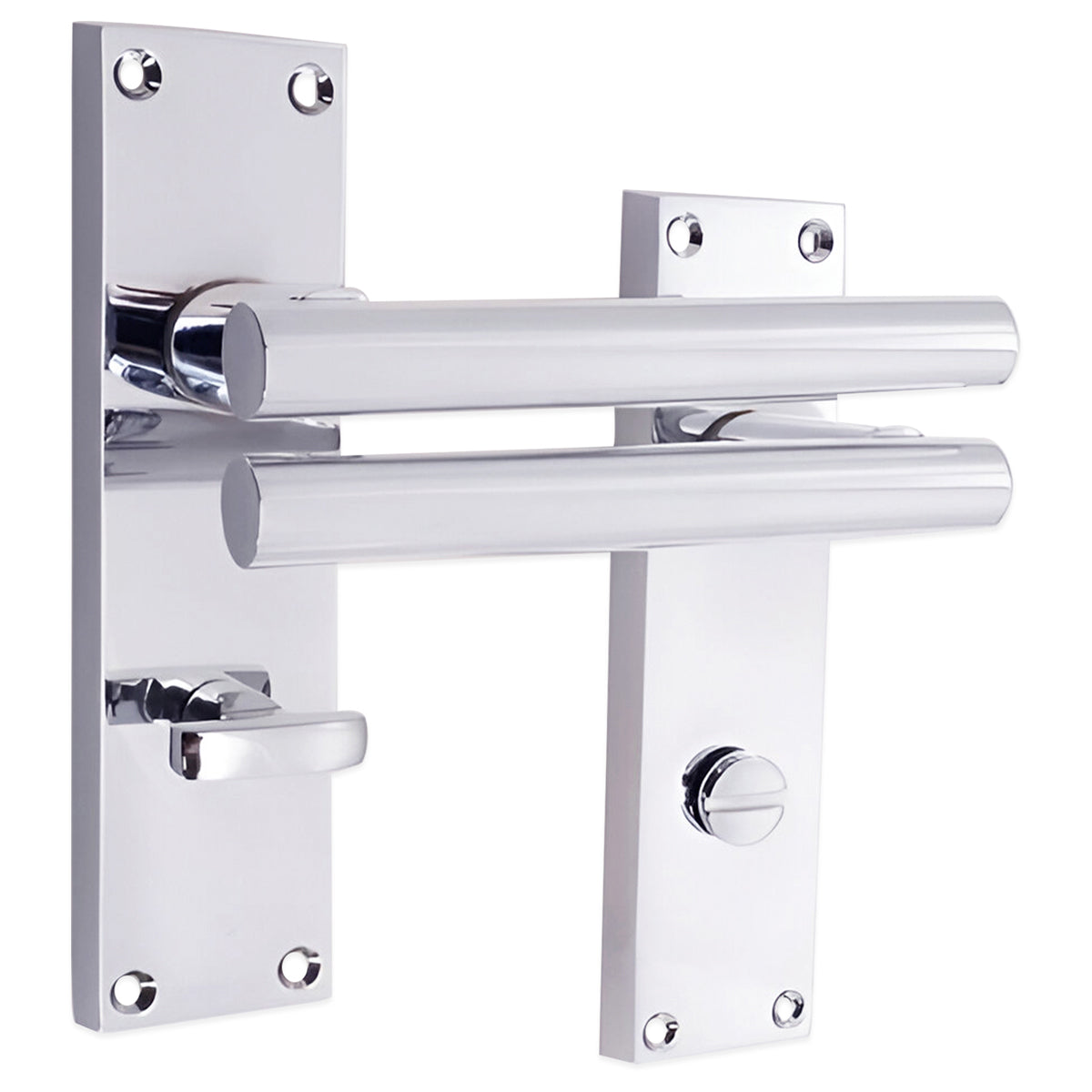 JURA LEVER ON BACKPLATE BATHROOM 62x42x155 PCP by Spira Brass