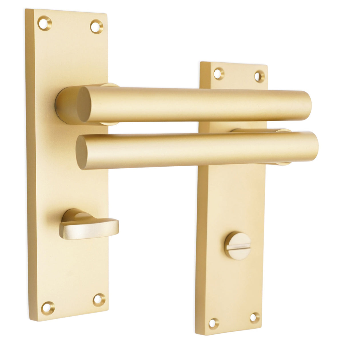 JURA LEVER ON BACKPLATE BATHROOM 62x42x155 SBR by Spira Brass