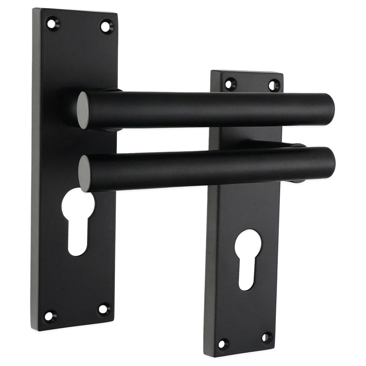 JURA LEVER ON BACKPLATE EURO 62x42x155 MBK by Spira Brass