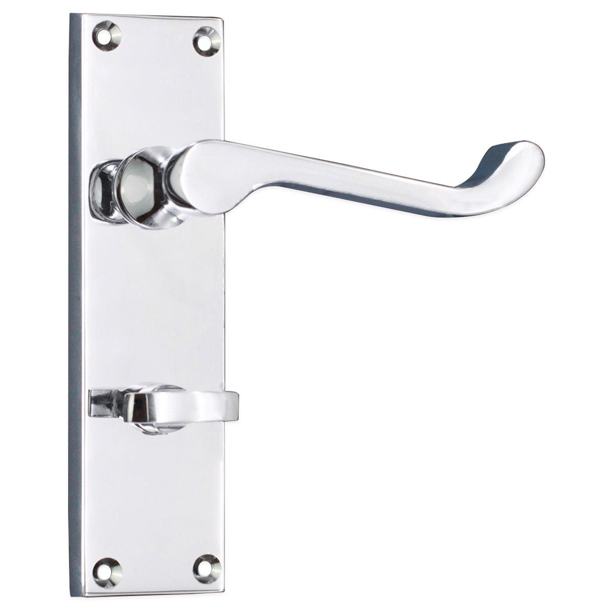 VICTORIAN SCROLL BATHROOM LEVER HANDLE 155x55x100 PCP by Spira Brass