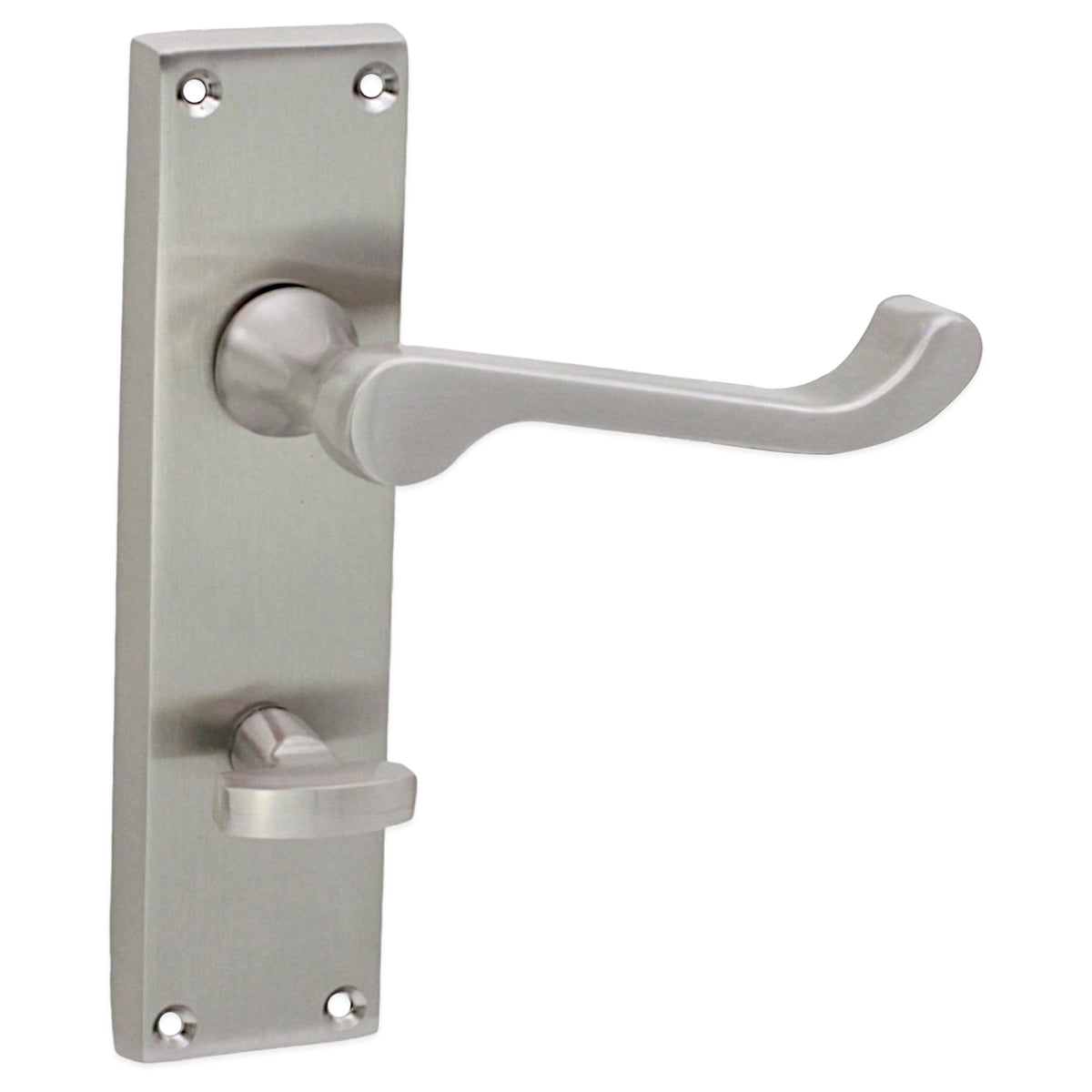 VICTORIAN SCROLL BATHROOM LEVER HANDLE 155x55x100 SNP by Spira Brass