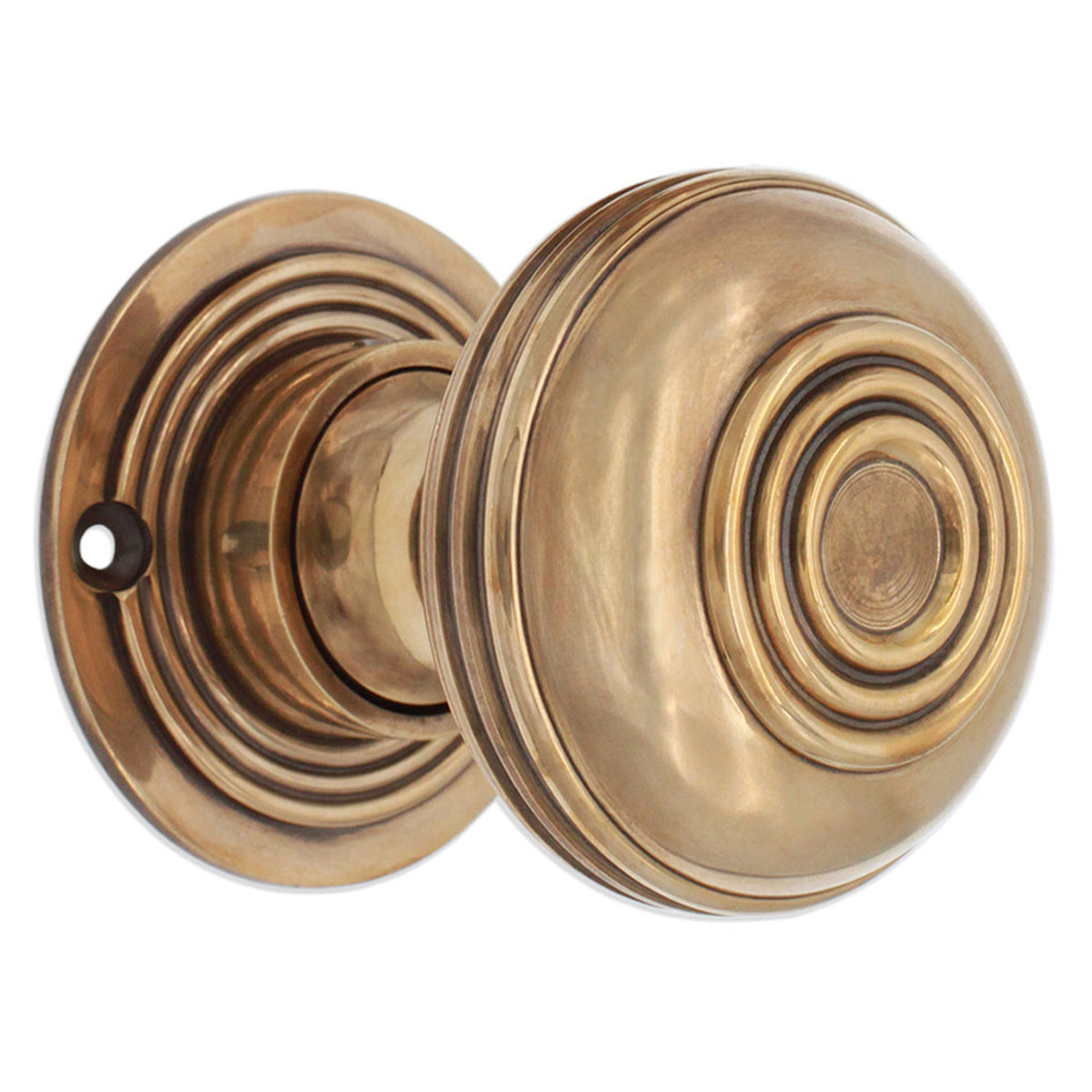 BLOXWICH LARGE RIM/MORTICE DOOR KNOB 63x77x63 AGBR by Spira Brass