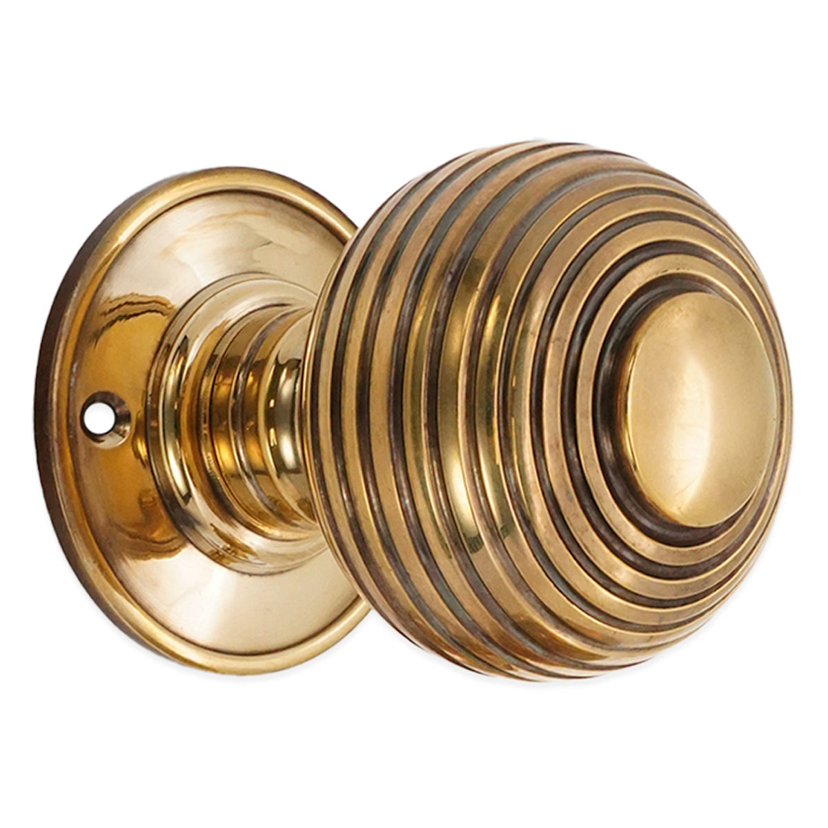 BEEHIVE LARGE MORTICE DOOR KNOB 60x80x58 AGBR by Spira Brass