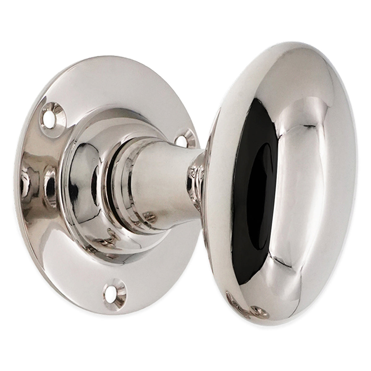 OVAL MORTICE DOOR KNOB 61x66x60 PNP by Spira Brass