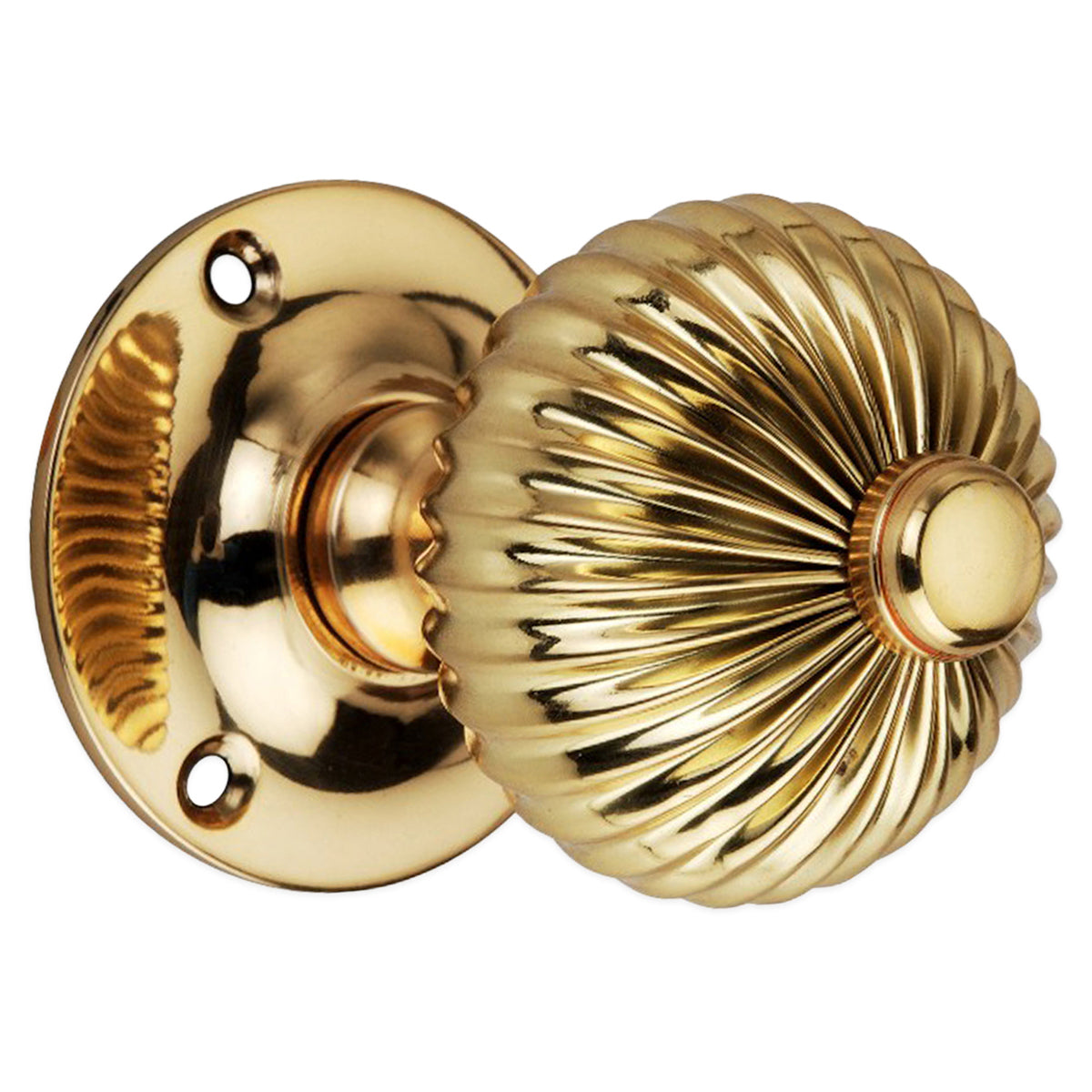 REGENCY MORTICE DOOR KNOB 58x80x60 PBR by Spira Brass
