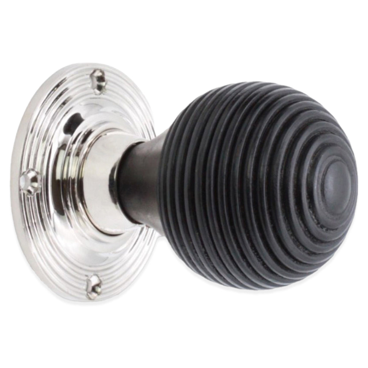 EBONISED BEEHIVE RIM/MORTICE DOOR KNOB 65x85x55 PNP by Spira Brass