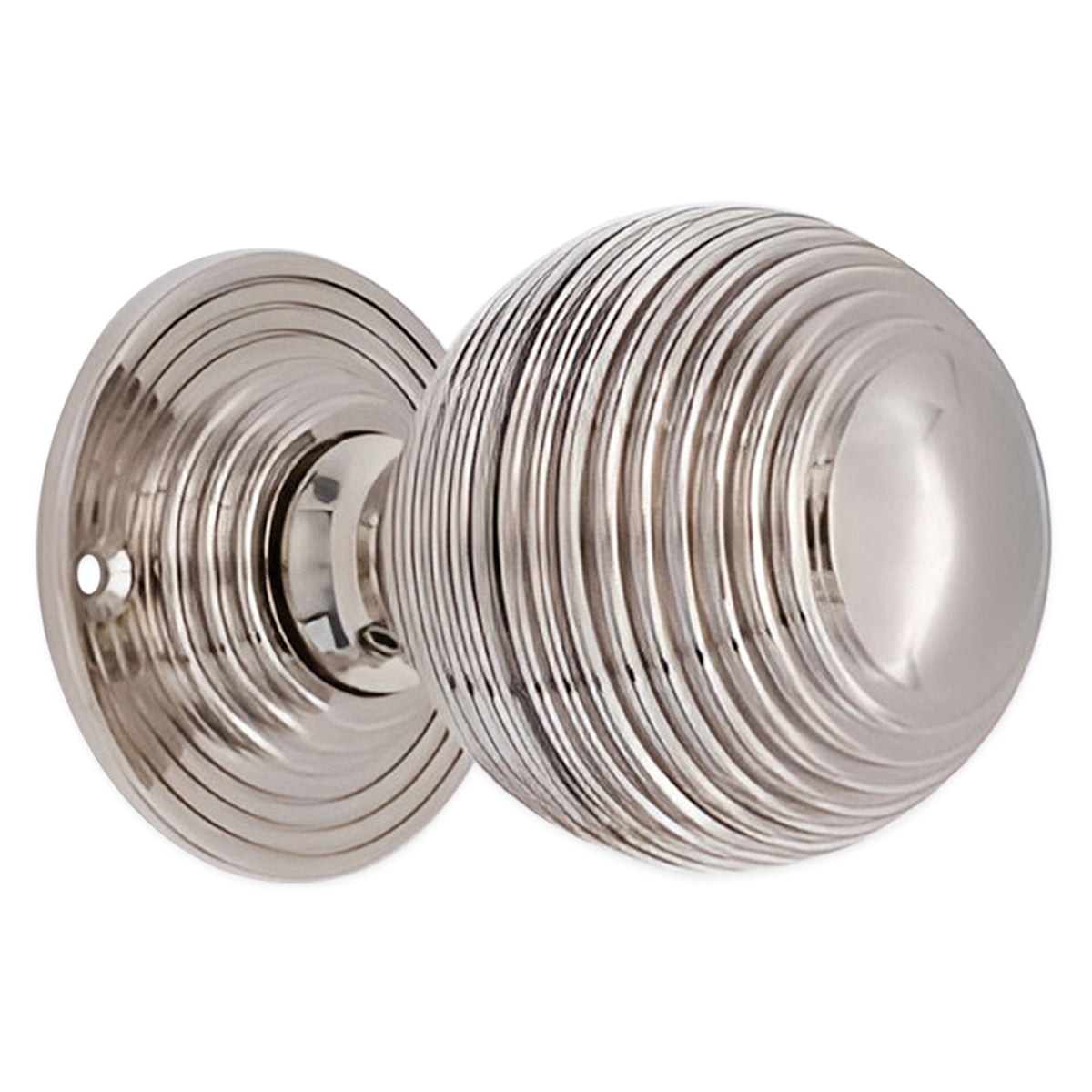 REEDED 60MM RIM/MORTICE DOOR KNOB 60x85x60 PNP by Spira Brass