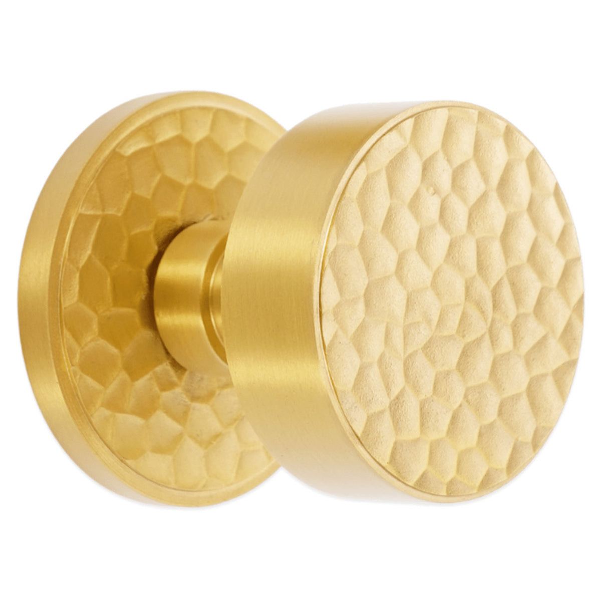 HAMMERED KNURLMOND MORTICE DOOR KNOB 57x60x60 SBR by Spira Brass