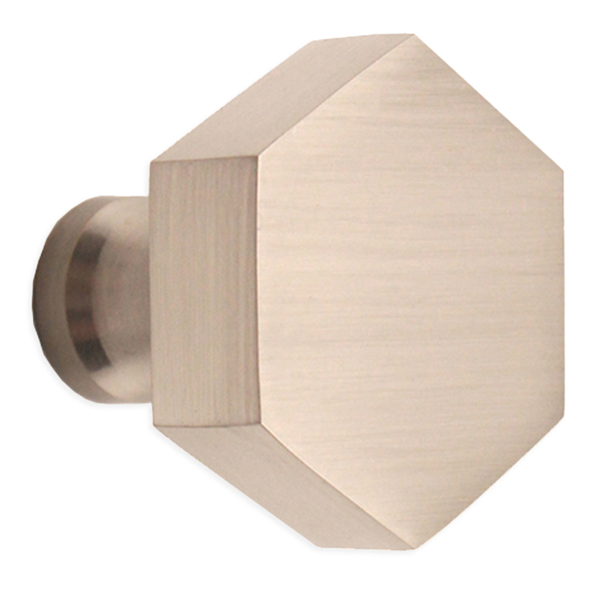 HEXAGONAL CUPBOARD KNOB 38x38x38 SSV by Spira Brass