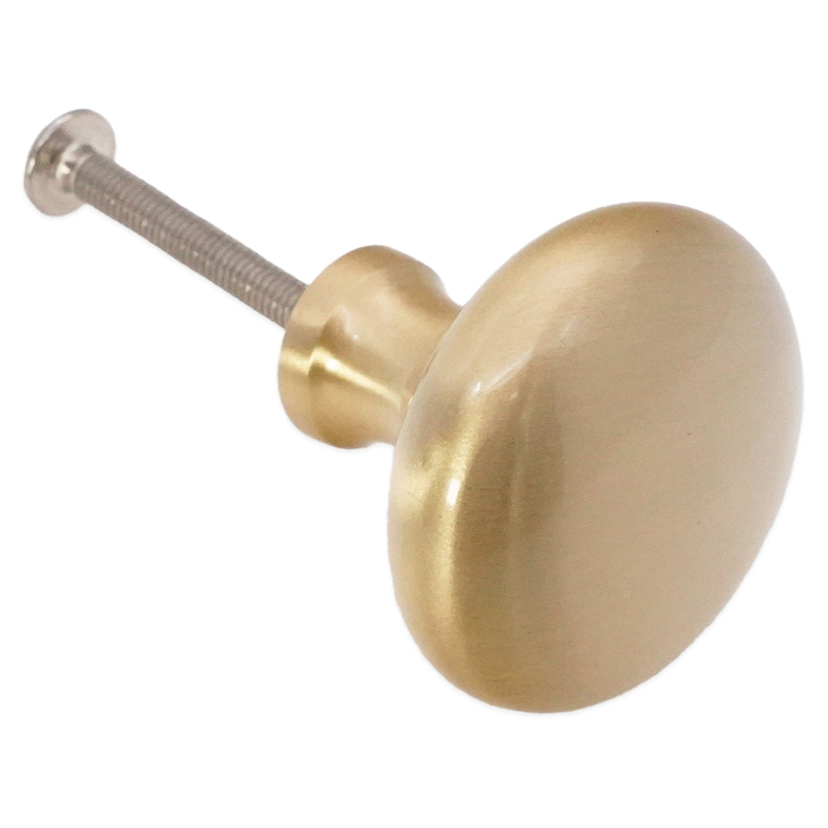 MUSHROOM CUPBOARD KNOB 38x32x38 SBR by Spira Brass