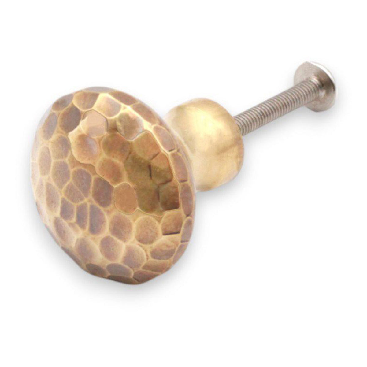 HAMMERED MUSHROOM CUPBOARD KNOB 32x32x32 AGBR by Spira Brass