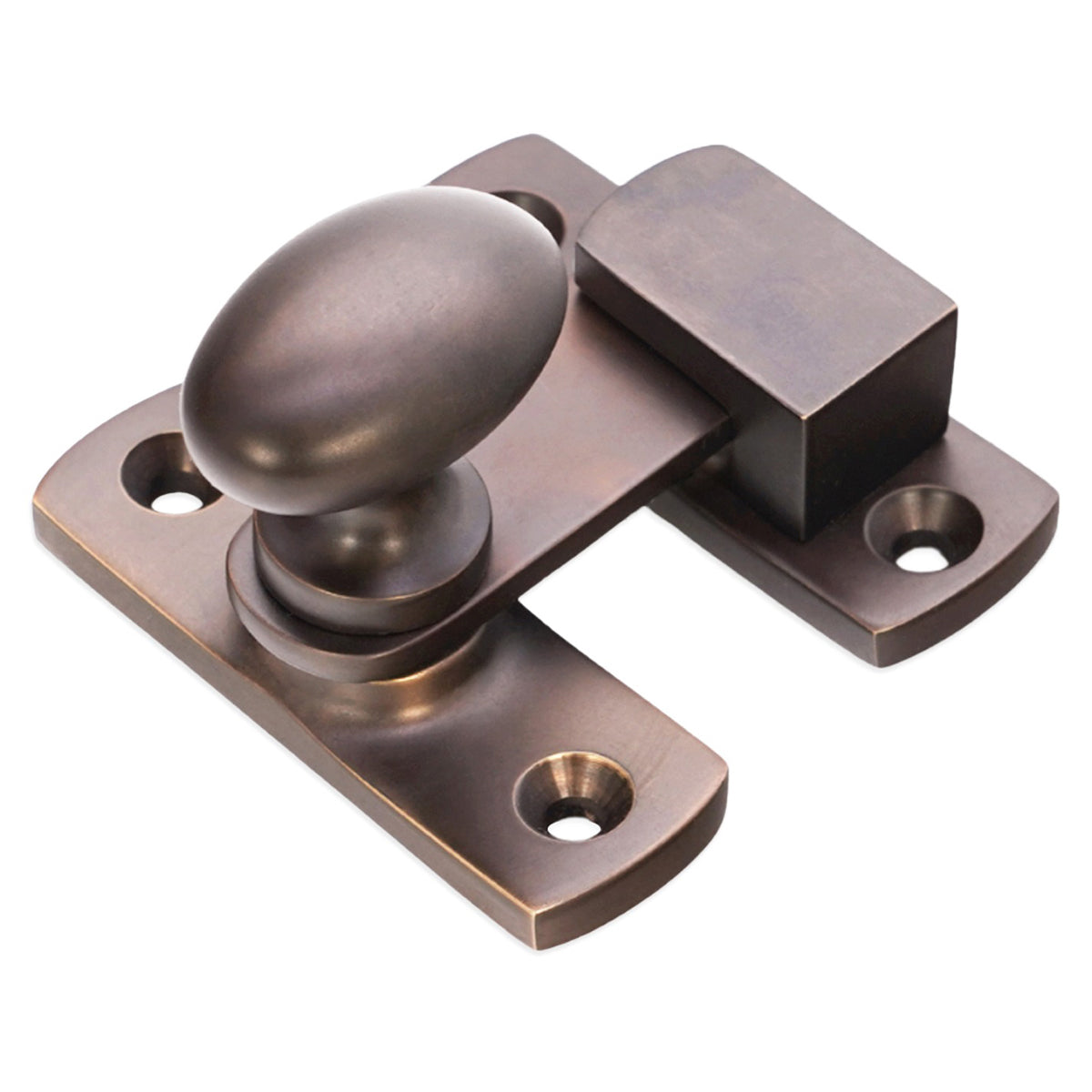 OVAL CUPBOARD LATCH 40x55x50 AGBZ by Spira Brass