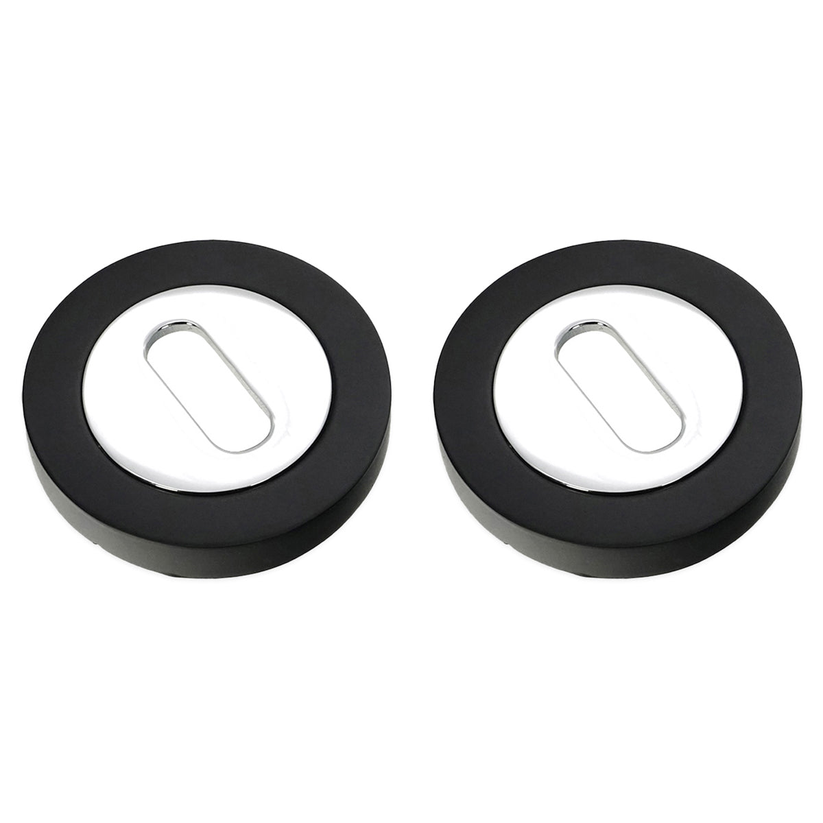 OVAL STANDARD ESCUTCHEON 50x8x50 BLK/PCP by Spira Brass