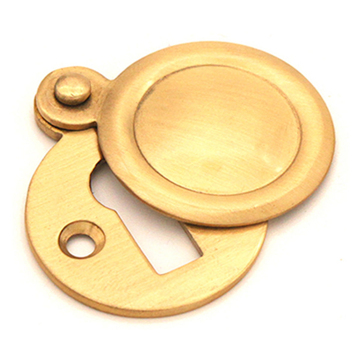 VICTORIAN KEY HOLE COVERED 34x34 SBR by Spira Brass
