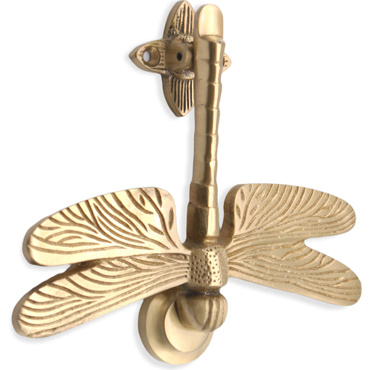 DRAGONFLY DOOR KNOCKER 125x140 SBR by Spira Brass
