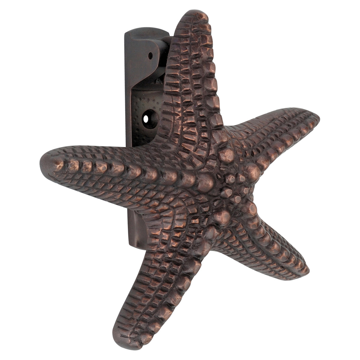 STARFISH DOOR KNOCKER 155x155 AGBZ by Spira Brass