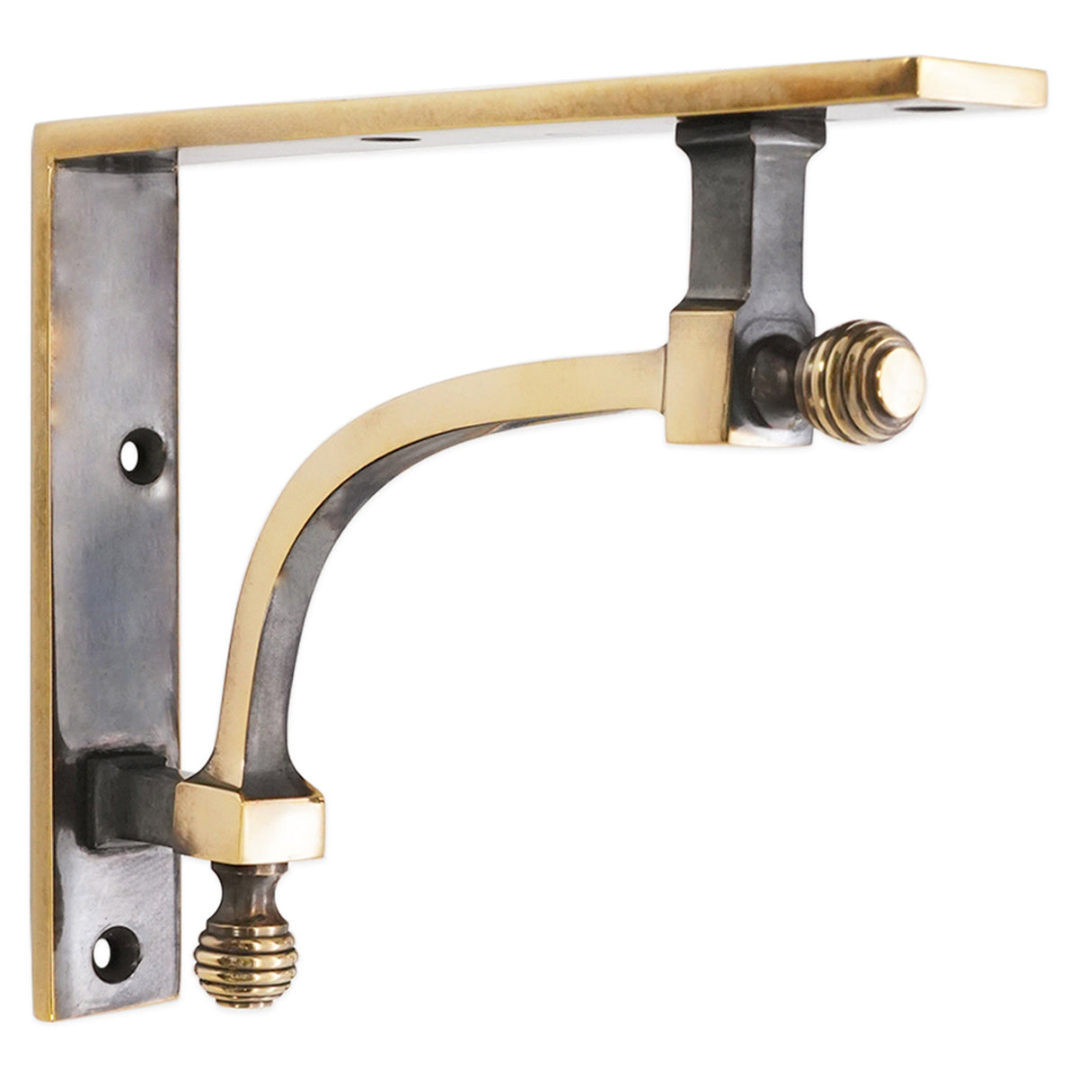BEEHIVE MEDIUM SHELF BRACKET PR 25x140x182 AGBR by Spira Brass