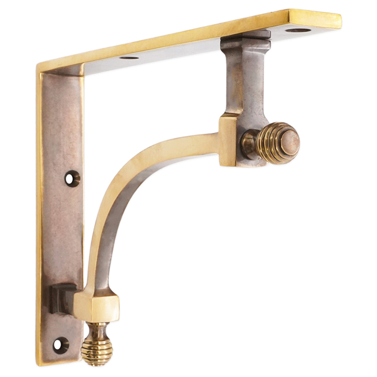 BEEHIVE LARGE SHELF BRACKET PR 25x160x260 AGBR by Spira Brass