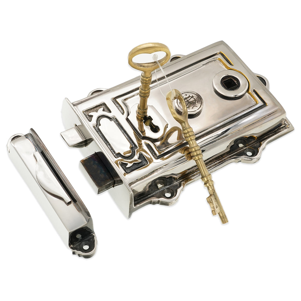DAVENPORT RIM LOCK 122x30x168 AGNP by Spira Brass