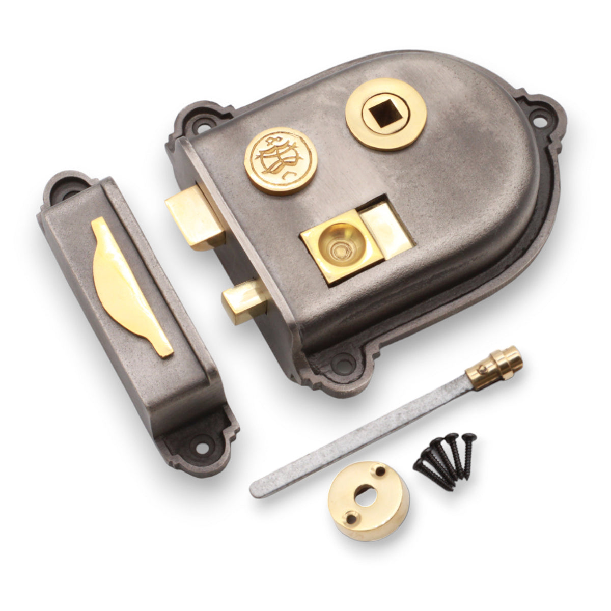 CROMWELL RIM LATCH 108x27x123 PEW by Spira Brass