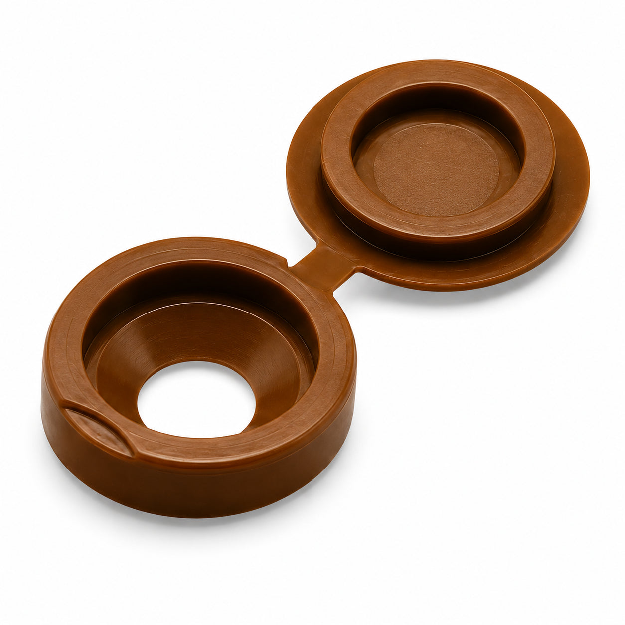 HINGED SCREW CAP SMALL 6-10 BROWN BX1000 by ABISHOT MOULDINGS LTD