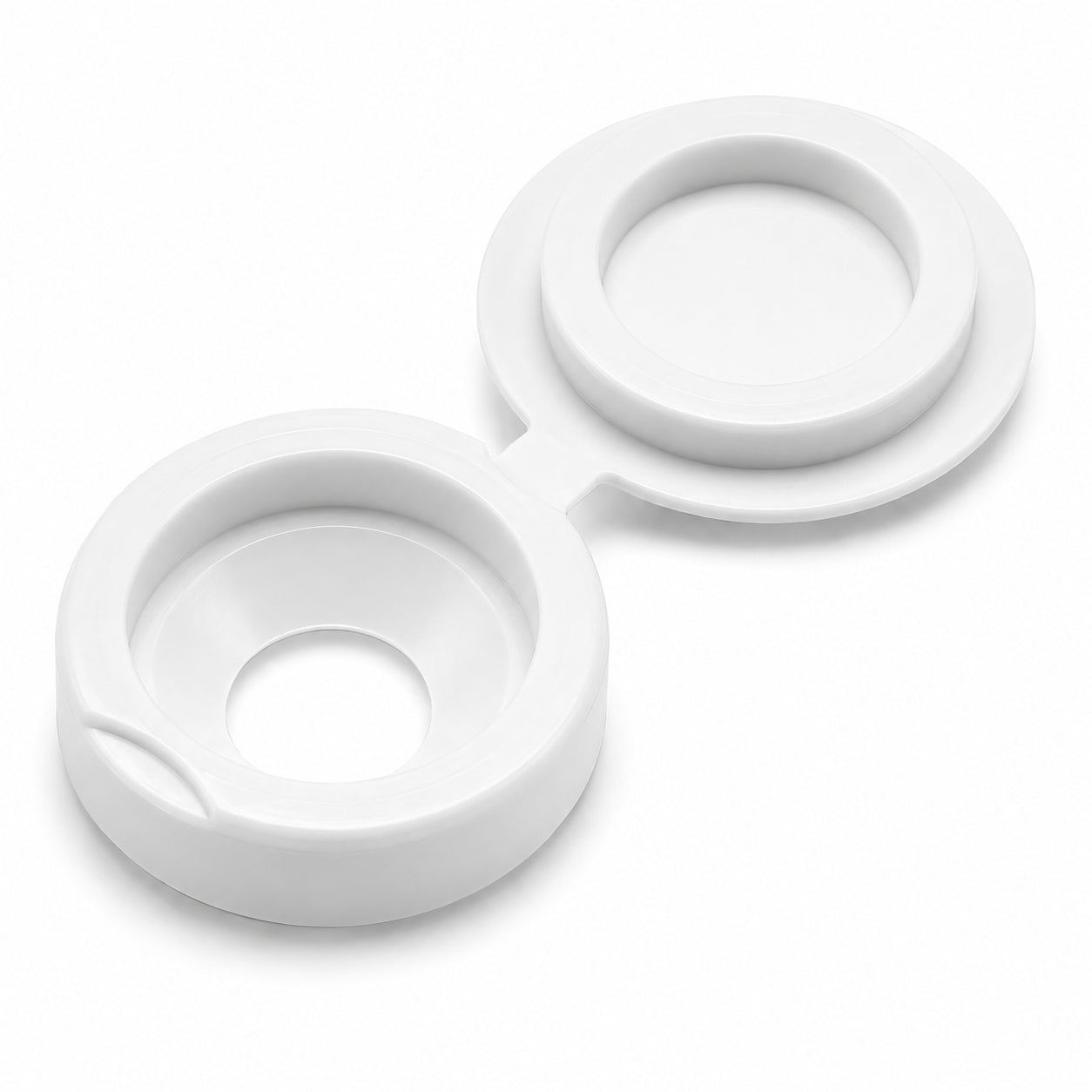 HINGED SCREW CAP SMALL 6-10 WHITE BX1000 by ABISHOT MOULDINGS LTD