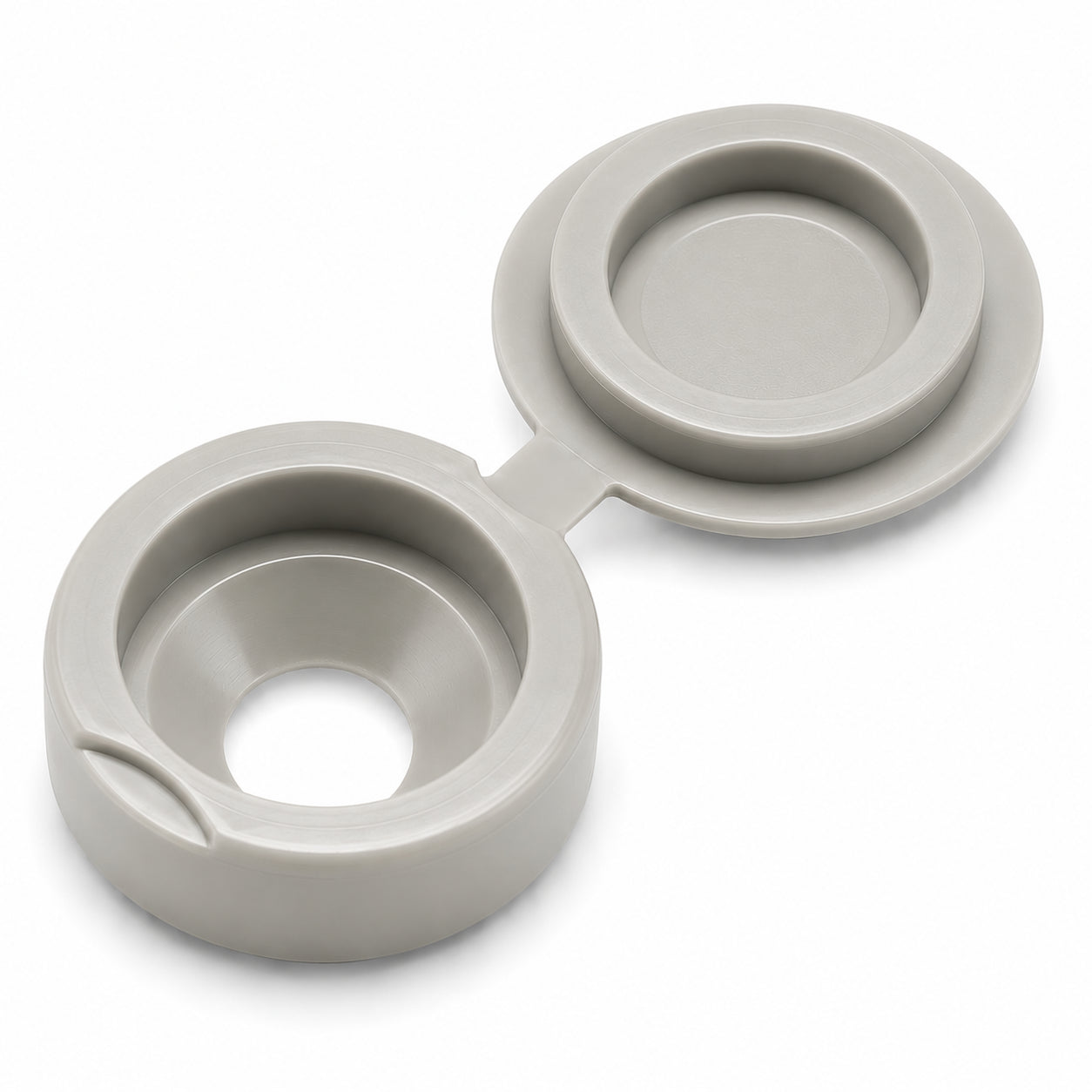 HINGED SCREW CAP SMALL 6-10 DOVE GREY BX1000 by ABISHOT MOULDINGS LTD