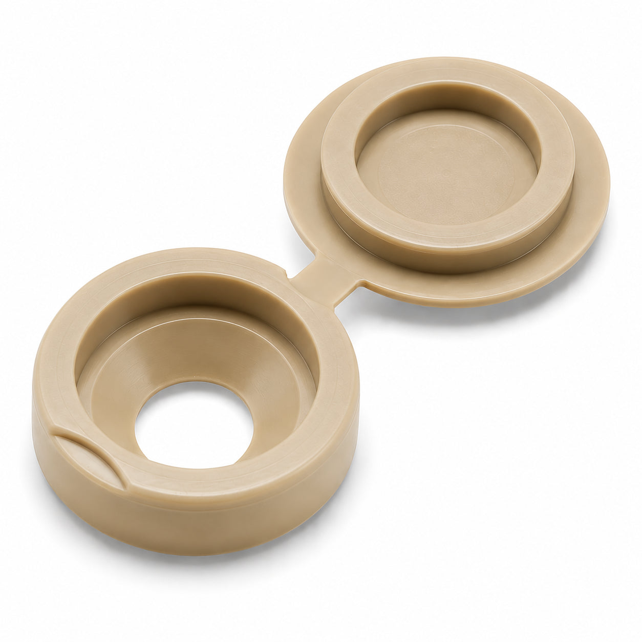 HINGED SCREW CAP SMALL 6-10 BEIGE BX1000 by ABISHOT MOULDINGS LTD
