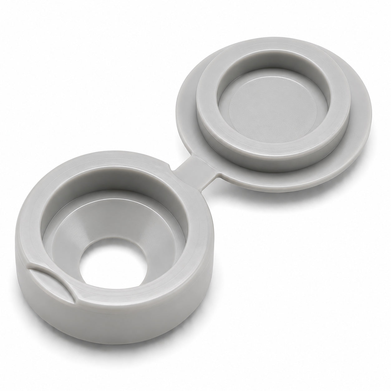 HINGED SCREW CAP SMALL 6-10 LIGHT GREY BX1000 by ABISHOT MOULDINGS LTD