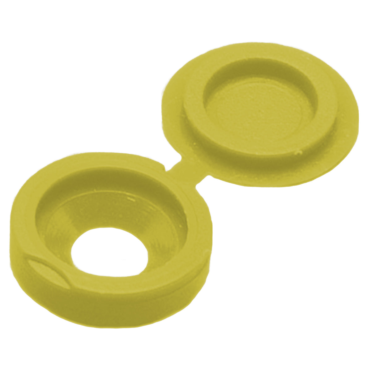 HINGED SCREW CAP SMALL 6-10 YELLOW BX1000