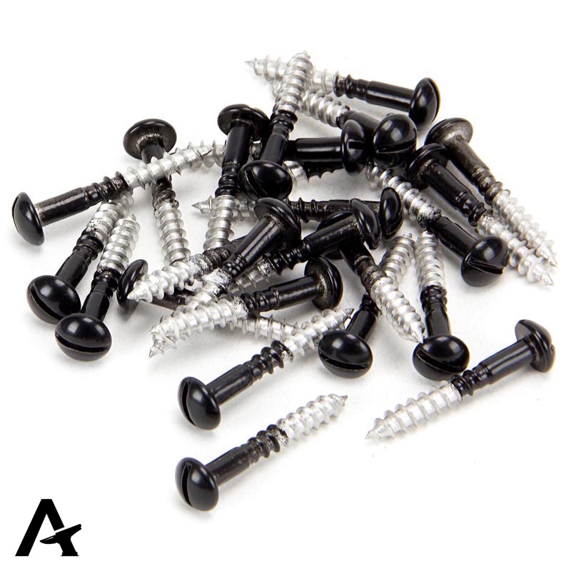 ROUNDHEAD SCREW 3.5x25 BLK/STST x25 - 83756 by MARCHES (ANVIL) ARCHITECTURAL HARDWARE