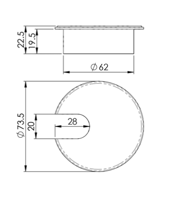 HEAVY PATTERN CABLE TIDY D74x23 SBR