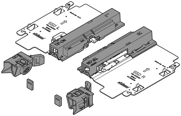 BLUM TIP-ON TOUCH CATCH RUNNER 30KG 550 DGY