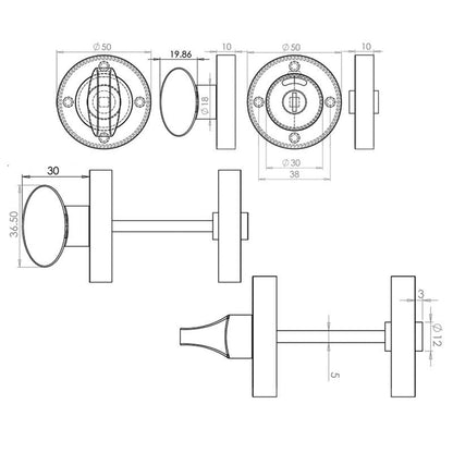 JEDO DESIGNER TURN+RELEASE INDICATOR D50x10 SCP JV421SC
