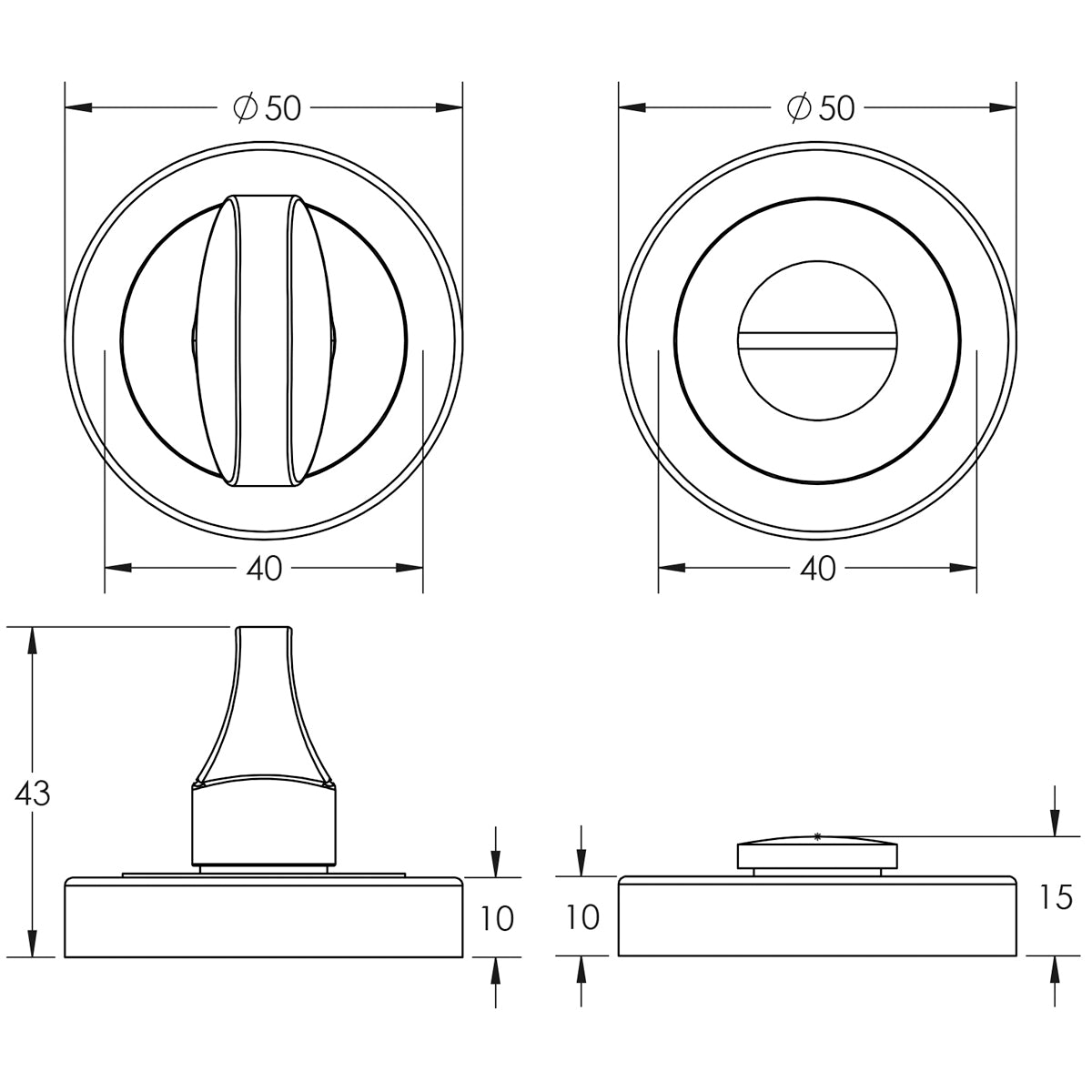 JEDO DESIGNER TURN+RELEASE NO INDICATOR D50x10 PCP/SCP JV422PCSC