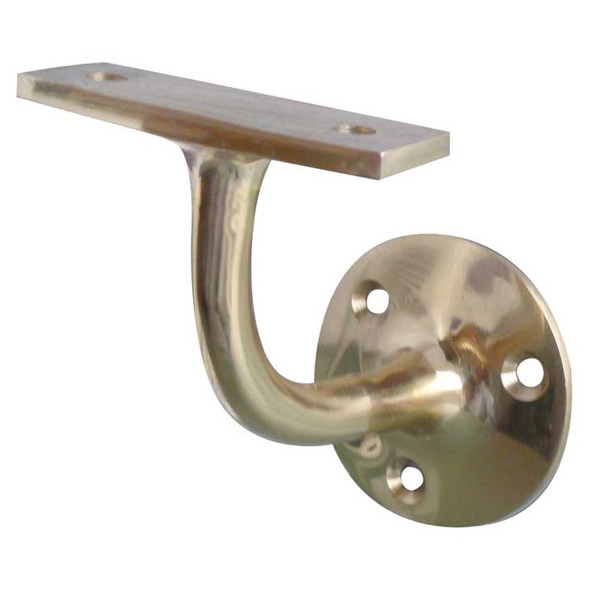 JEDO SOLID BRASS HANDRAIL BRACKET 75 PBR JV85HBPB