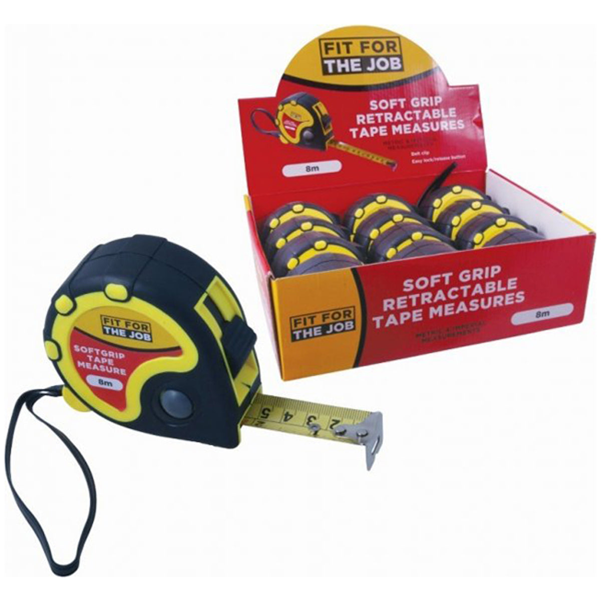 TAPE MEASURE FFTJ 8000 YELLOW/BLACK