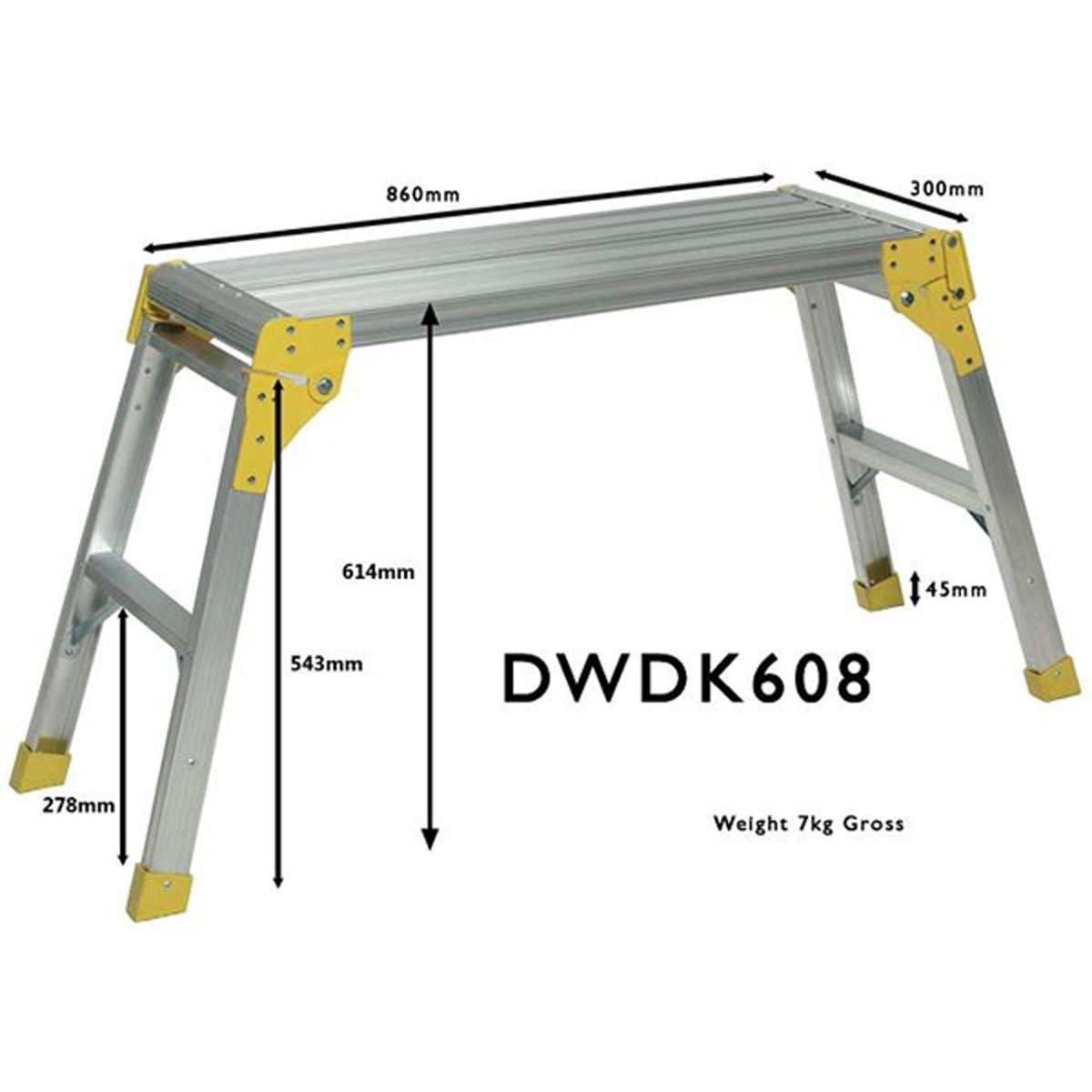 WORKSTAND 825x570x300 ALU/YELLOW