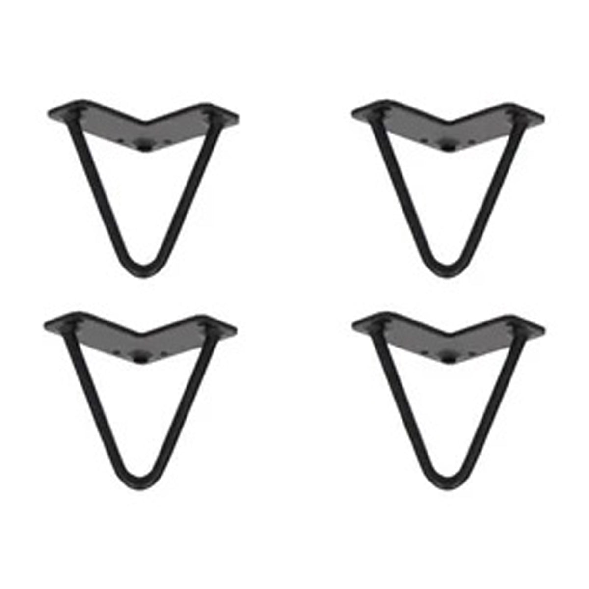 HAIRPIN TABLE LEG 2ROD FURNITURE 01.63KG D10x100 BLK SET4 by EUROFIT FURNITURE FITTINGS