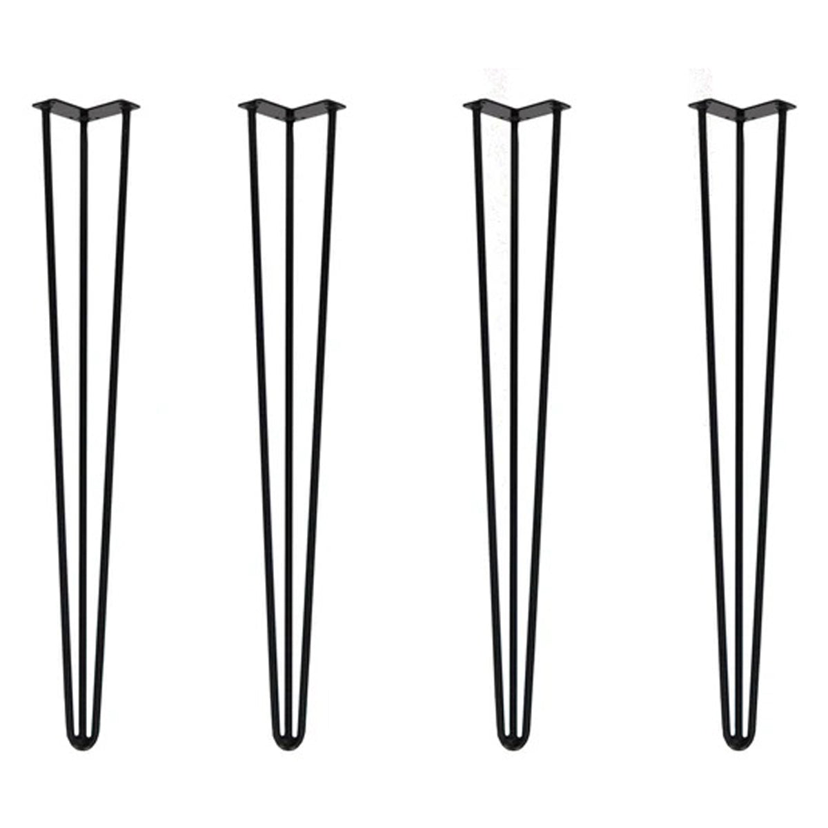 HAIRPIN TABLE LEG 3ROD BREAKFAST BAR 10.50KG D12x860 BLK SET4 by EUROFIT FURNITURE FITTINGS