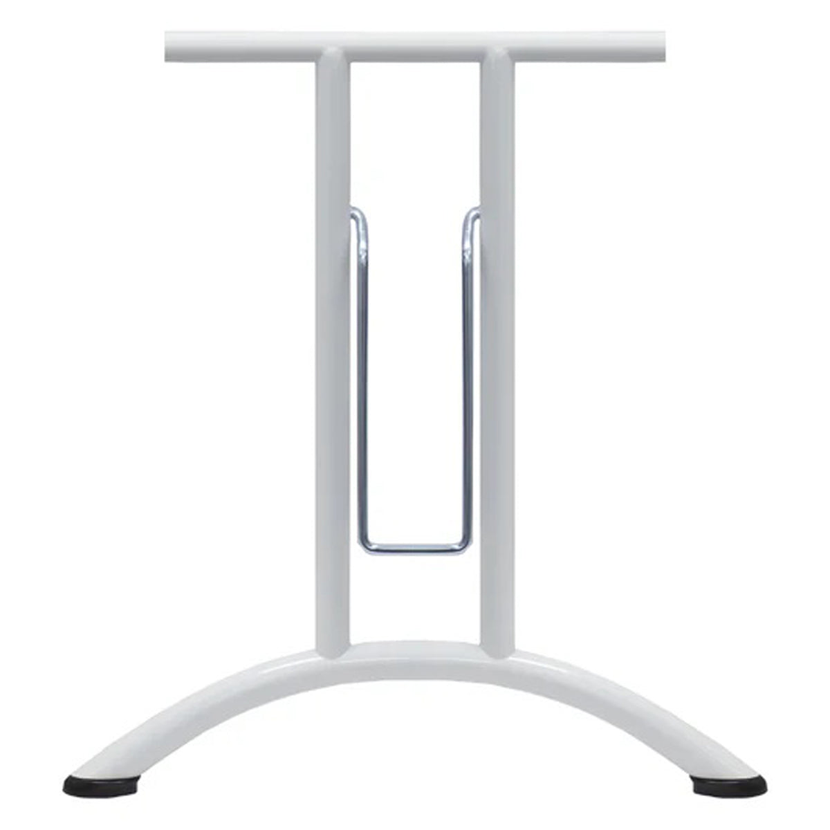 FOLDING TABLE FRAME CURVED FOOT 150KG 690x590 WHI by EUROFIT FURNITURE FITTINGS