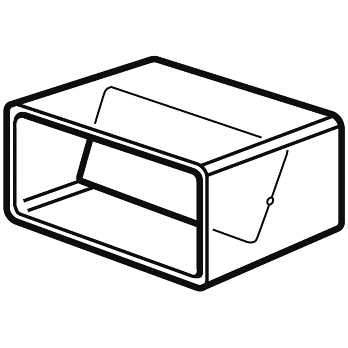System100 Flat Channel Connector with Damper White