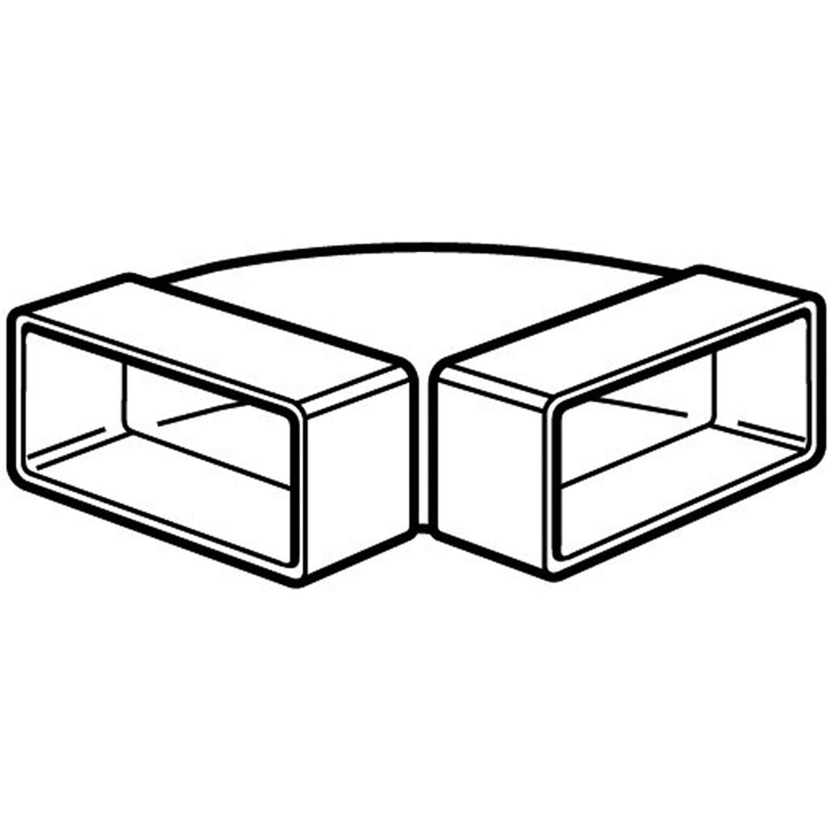 SYS100 90deg BEND HORIZONTAL WHI by DOMUS VENTILATION