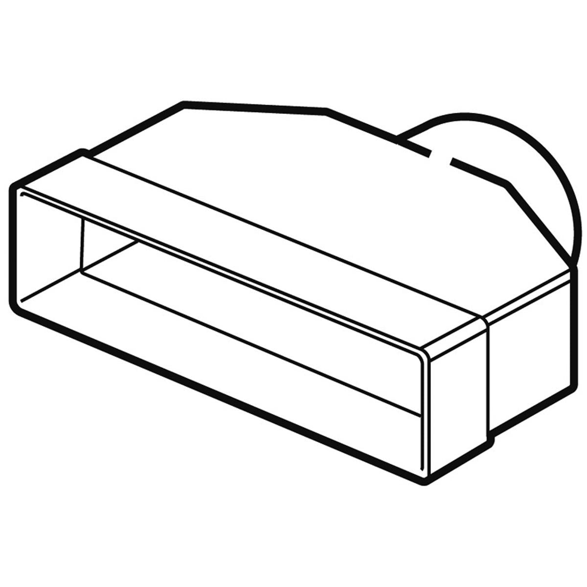 System100 Round to Single Airbrick Adaptor White