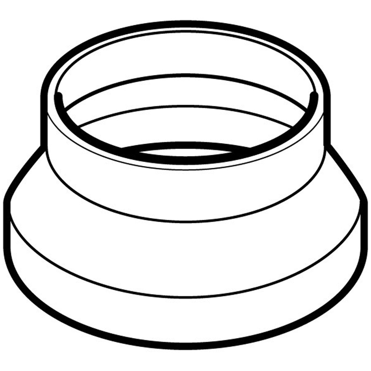 SYS125 REDUCING RING D150-125 WHITE by DOMUS VENTILATION
