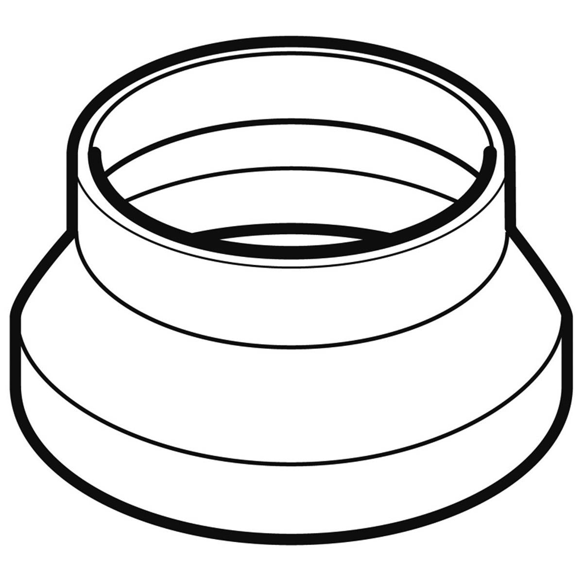 SYS100 REDUCING RING D125-100 WHITE – V119