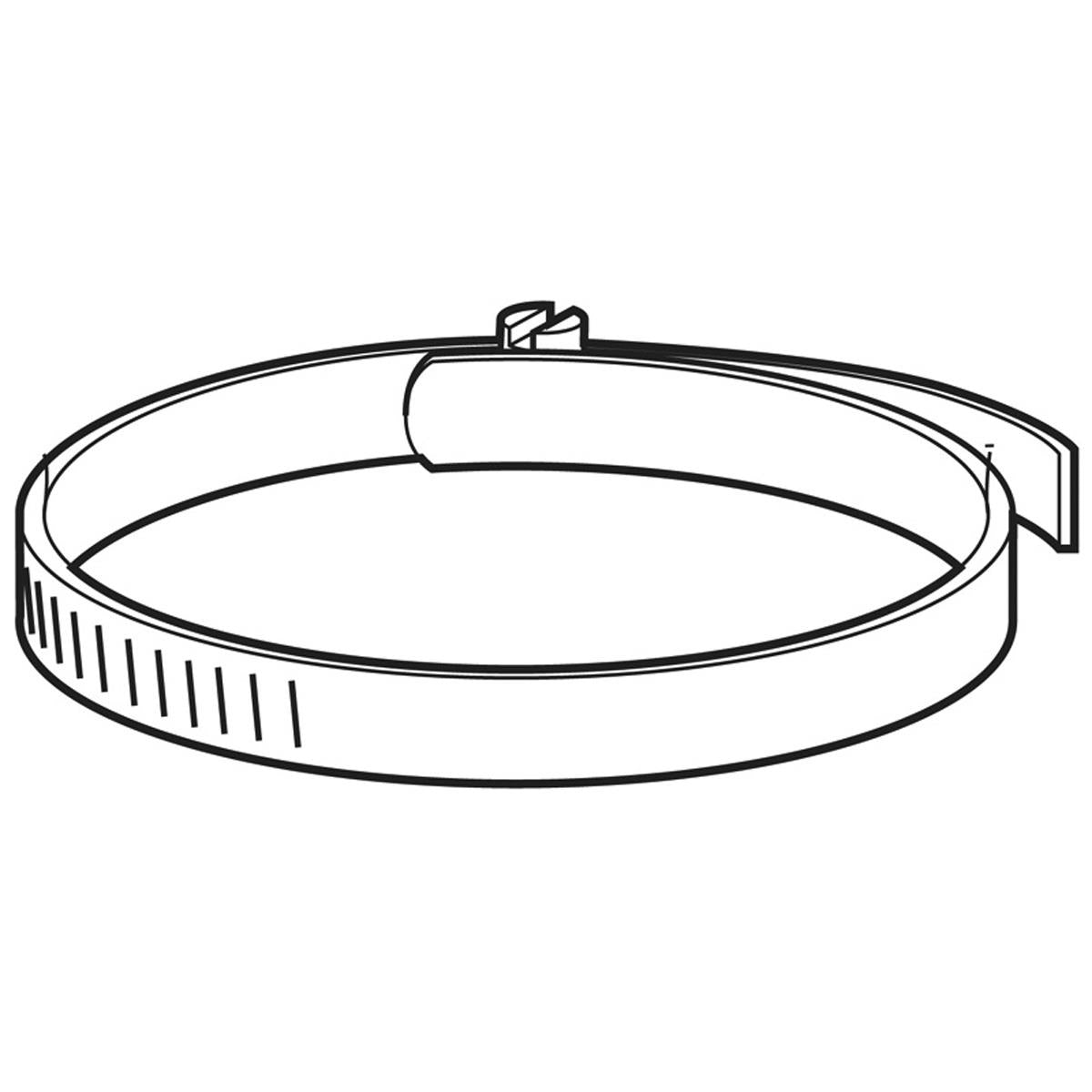 SYS100 ADJ HOSE CLIP 100 SILVER by DOMUS VENTILATION