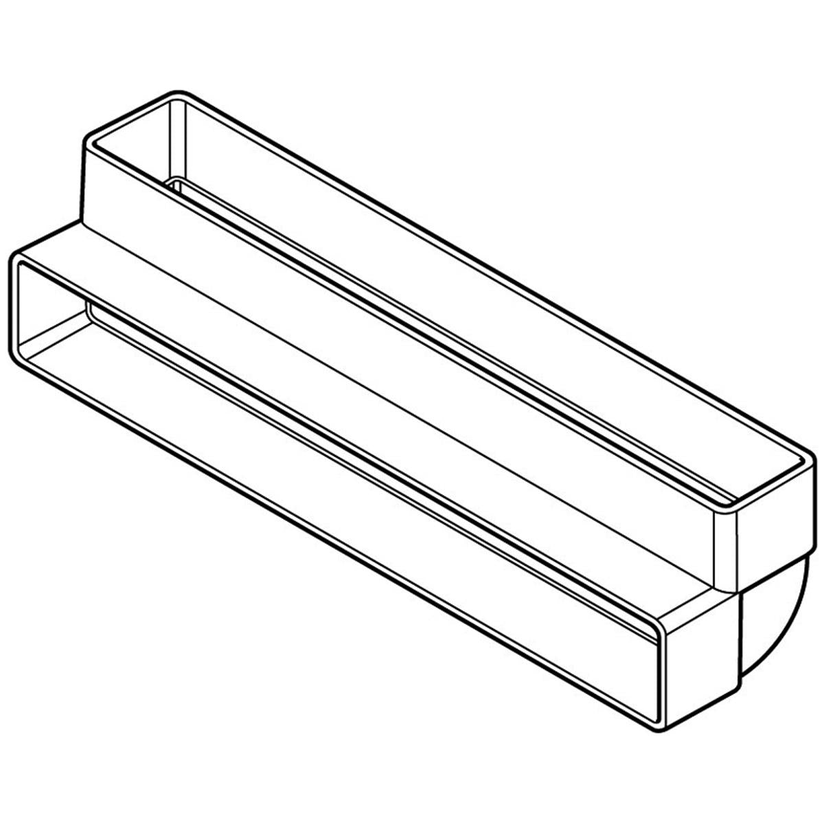 Polyvent225 Vertical 90° Bend White