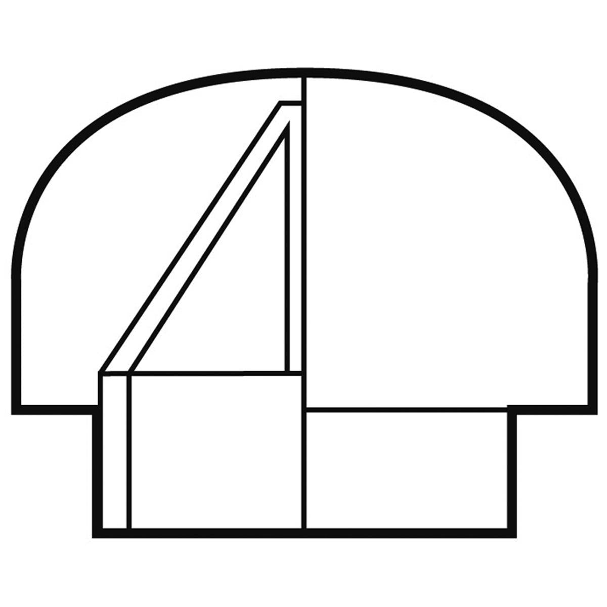 SYS100 ROOF VENT COWL FOR D110 WHI by DOMUS VENTILATION